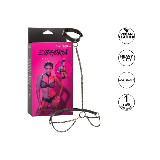CalExotics Euphoria Collection Kettenhalsband & Leine schwarz