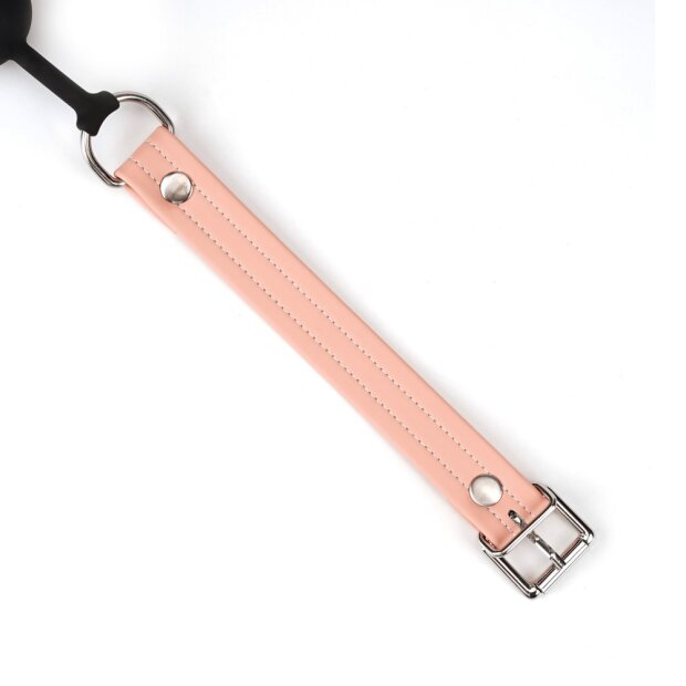 Liebe Seele Ballknebel aus veganem Leder Rosa