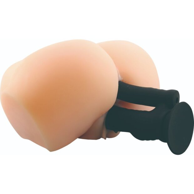 Yuira Pleasure Lab Twin Dildo mit Vibro Ei Schwarz