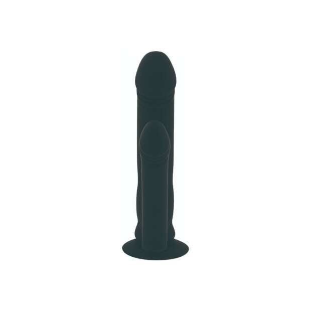 Yuira Pleasure Lab Twin Dildo mit Vibro Ei Schwarz