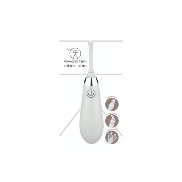 Yuira Kiwami Ten Rotore Pino Vibrator Weiß 140 mm