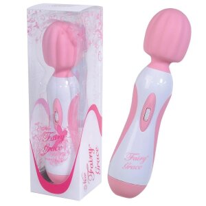 Fairy New Fairy Grace Wand Vibrator Weiß/Rosa 23 cm