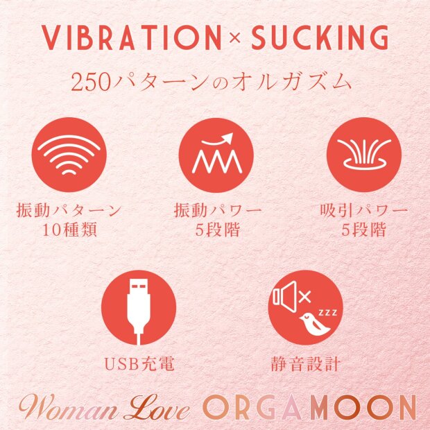 SSI-Japan Women Love Orgamoon Druckwellenstimulator Rosa 165 mm