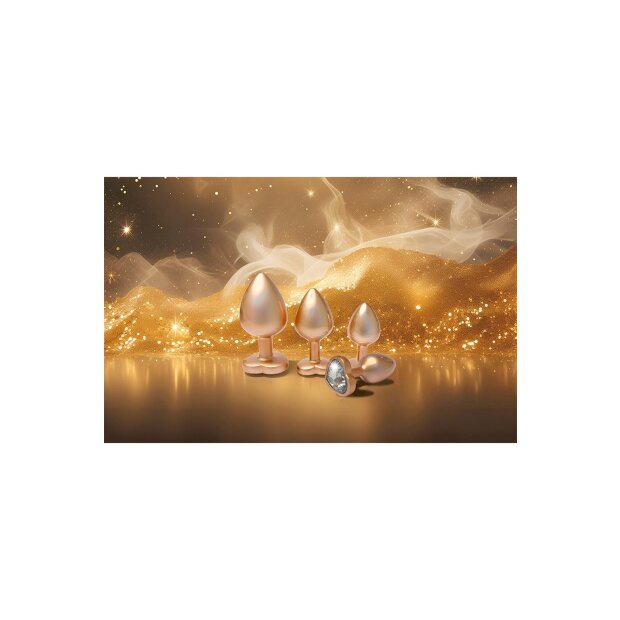 Gleaming Love Pearl Gold Plug Set