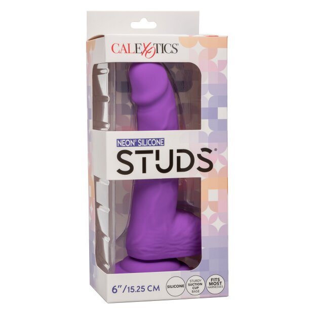 CalExotics Neon Silicone Studs 6 Purple 15,25 cm