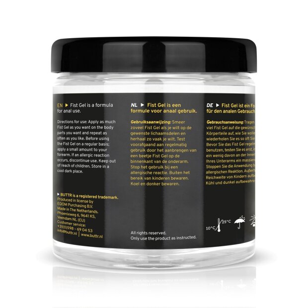 Buttr Lubricant Water Fist Gel 500 ml