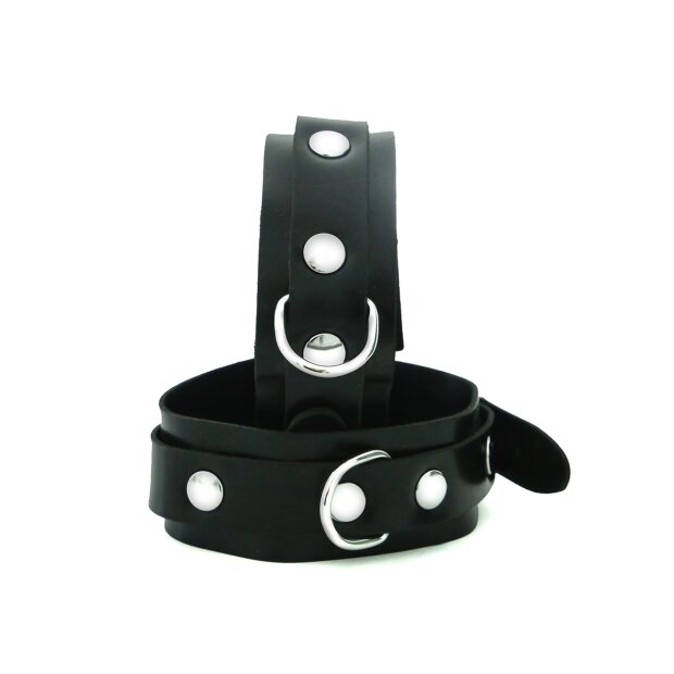 Kiotos Rubber Anklecuffs Black