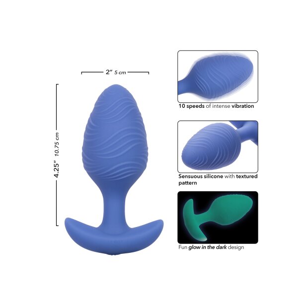 CalExotics Cheeky Vibrating Glow-In-The-Dark Butt Plug Large Glow in the dark
