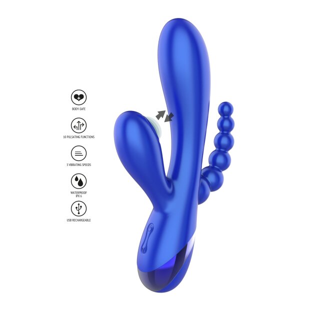 Xocoon Triple Love Vibrator Blue