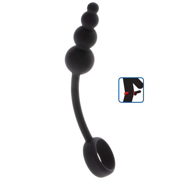 ToyJoy Manpower Anal Plug & Cock Ring Black