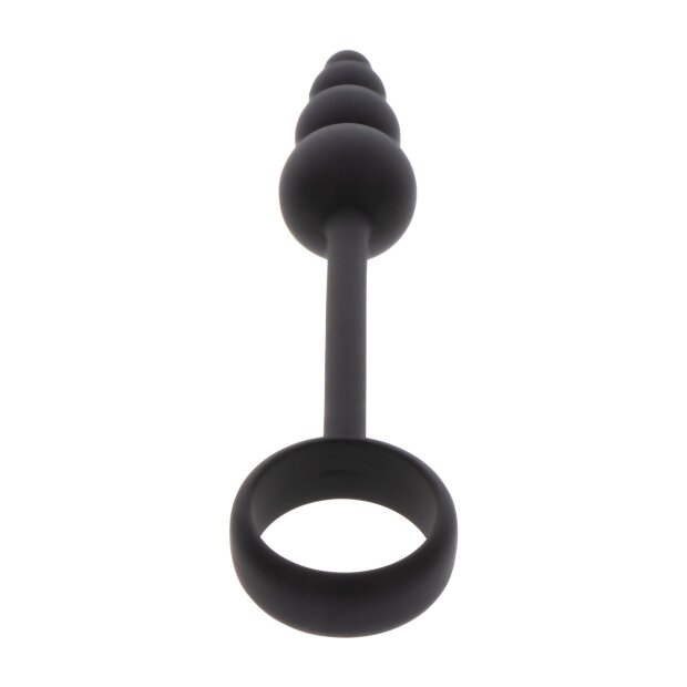 ToyJoy Manpower Anal Plug & Cock Ring Black