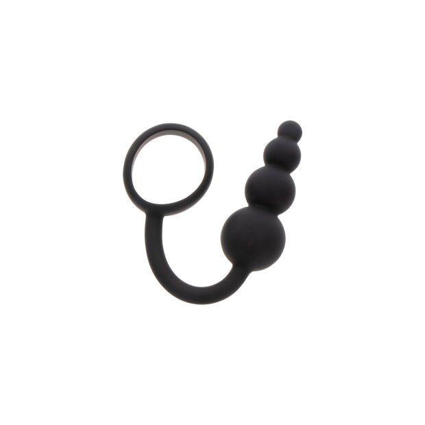ToyJoy Manpower Anal Plug & Cock Ring Black