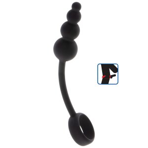 ToyJoy Manpower Anal Plug &amp; Cock Ring Black