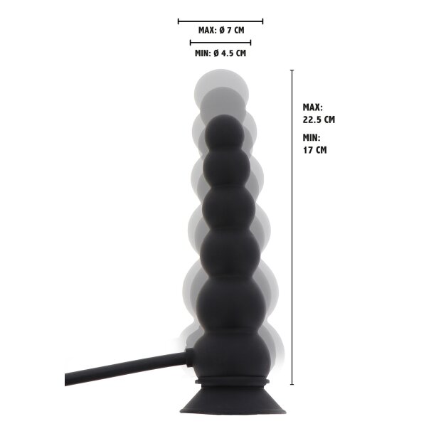 Hidden Desire Extreme Inflatable Suction Base Plug - Expert Black