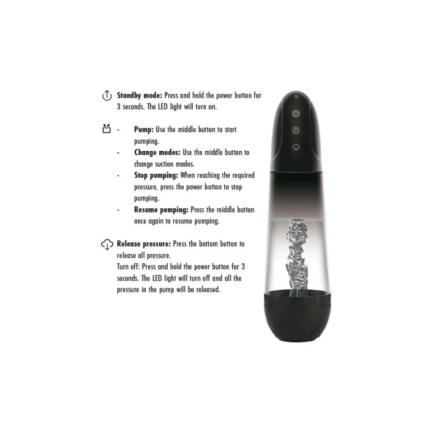Hidden Desire Automatic Magnify Penis Pump Black