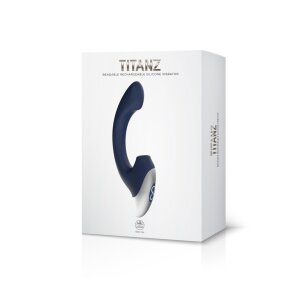 NMC Titanz 8 Inch Silicone Rechargeable Vibrator In Blue