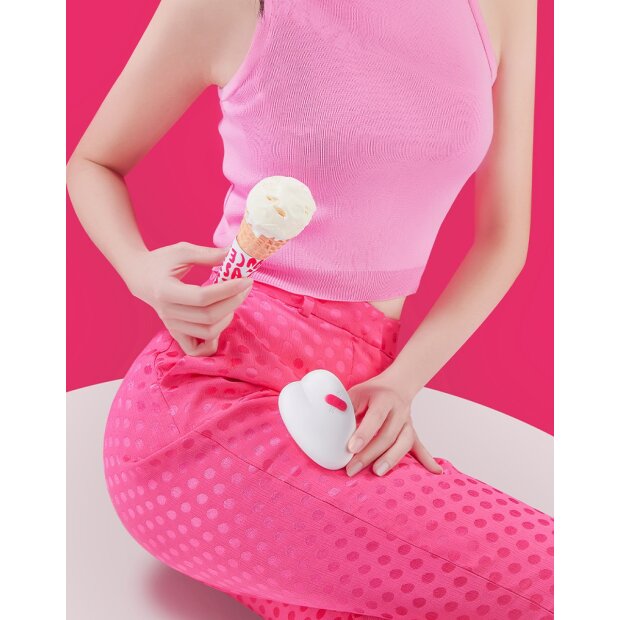 Sauce Sweeeheart Clitoral Vibrator White & Pink