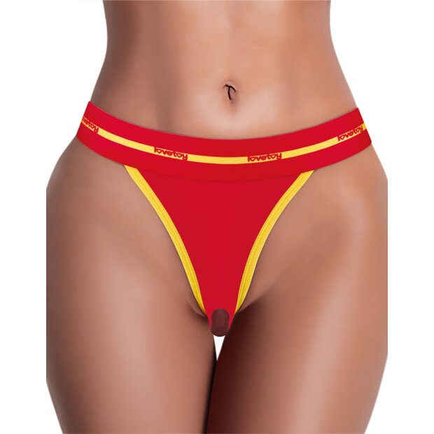 LoveToy Fuck Printed Vibrating Sexy Panties Red