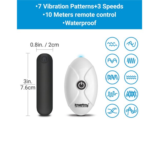 LoveToy Wet Printed Vibrating Sexy Panties Blue