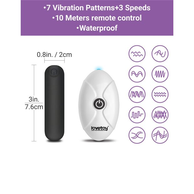 LoveToy Slide Printed Vibrating Sexy Panties Purple