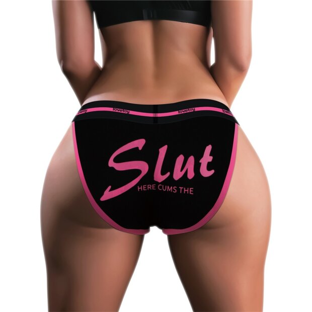 LoveToy Slut Printed Vibrating Sexy Panties Black