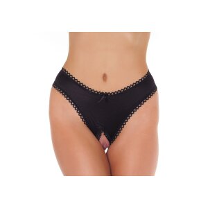 Amorable G-String mit offenem Schritt Schwarz One Size