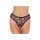 Amorable Transparenter G-String mit offenem Schritt Schwarz One Size