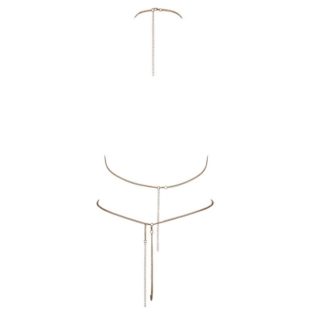 Cottelli Collection Bra Set Chain Gold