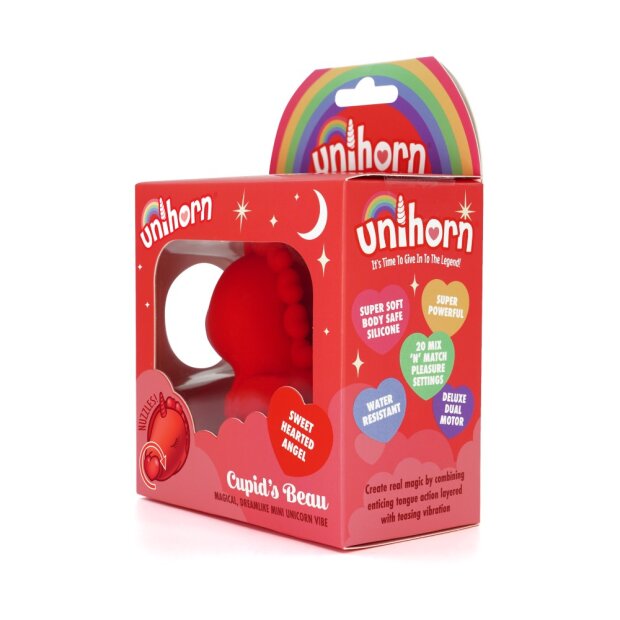 unihorn Cupids Beau Clitoral Stimulator Red 4.2 cm