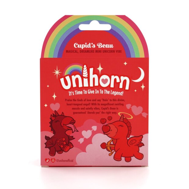 unihorn Cupids Beau Clitoral Stimulator Red 4.2 cm