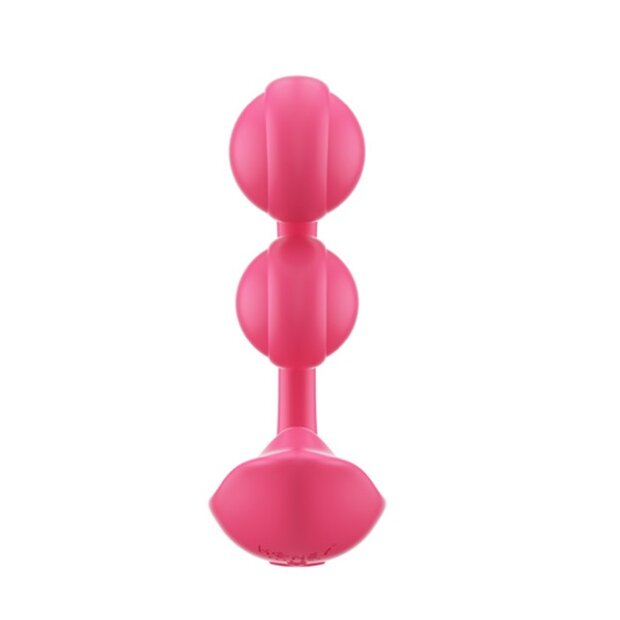 HoneyPlayBox Melody-Pressure Sensing App-Controlled Twin Balls Clit& G-spot Vibrator Magenta