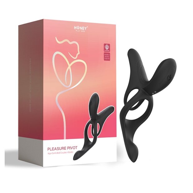 HoneyPlayBox Pleasure Pivot App-controlled Couples Vibrator Black
