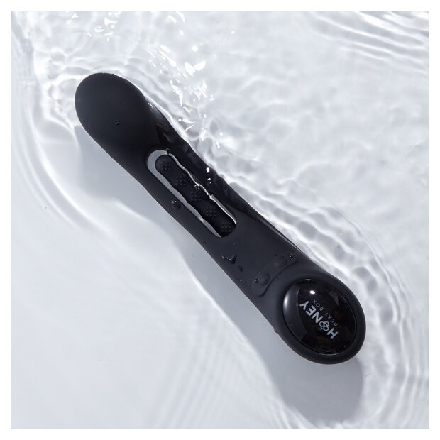 HoneyPlayBox - Tempo-Pressure Sensing App-Controlled Kinky Finger Tapping G-spot Vibrator Black