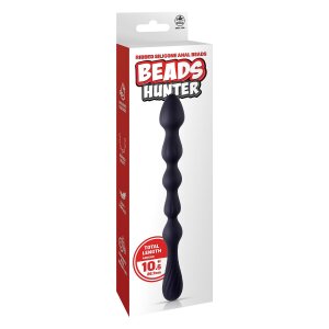 NMC 10,5 Inch Ribbed Silicone Anal Ball Beads Black