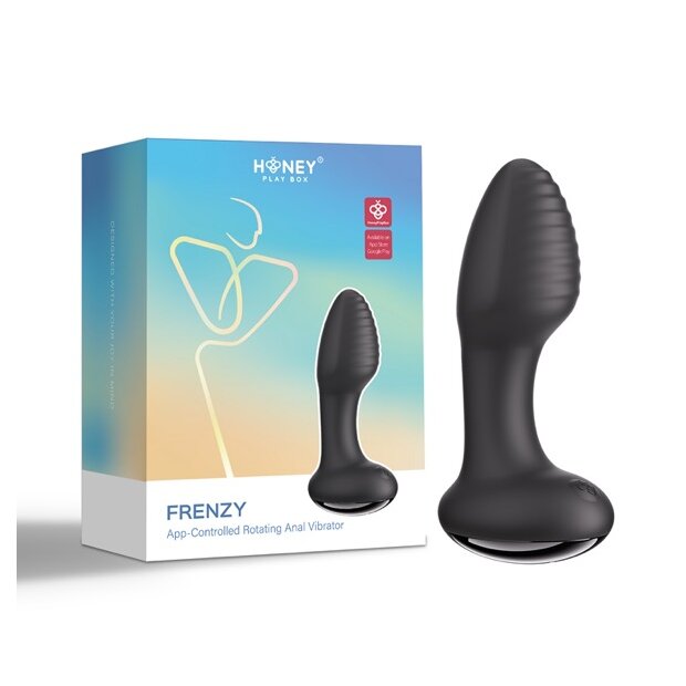 HoneyPlayBox - Frenzy-Pressure Sensing App-Controlled Rotating Butt Plug Black