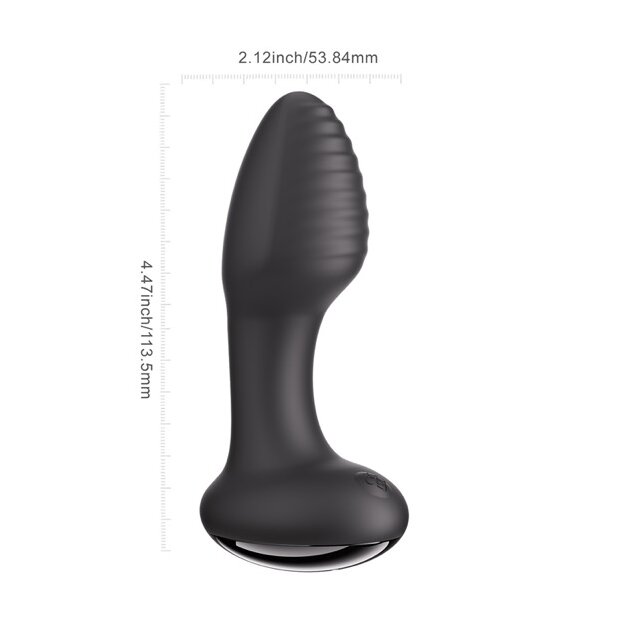 HoneyPlayBox - Frenzy-Pressure Sensing App-Controlled Rotating Butt Plug Black