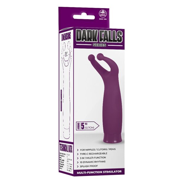 NMC 5 Inch Rechargeable Silicone 10 Functions Speed Stimulator Purple