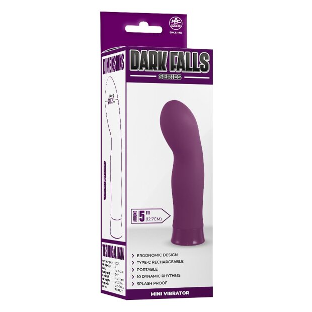 NMC 5 Inch Rechargeable Silicone 10 Functions Speed Vibrator Purple
