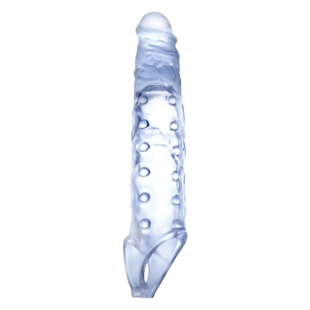 NMC 9 Inch Tpe Transparent Penis Length Enhancer With Ball Strap