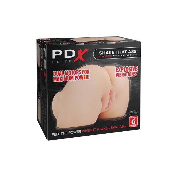 PDX ELITE SHAKE THAT ASS VIBRATING MEGA MASTURBATOR  LIGHT