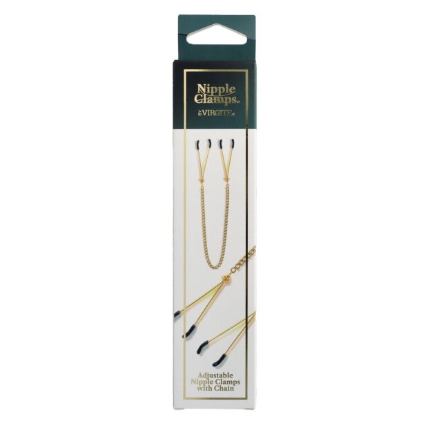 Virgite Nippelklemmen Modell 14 Gold 2 Stück
