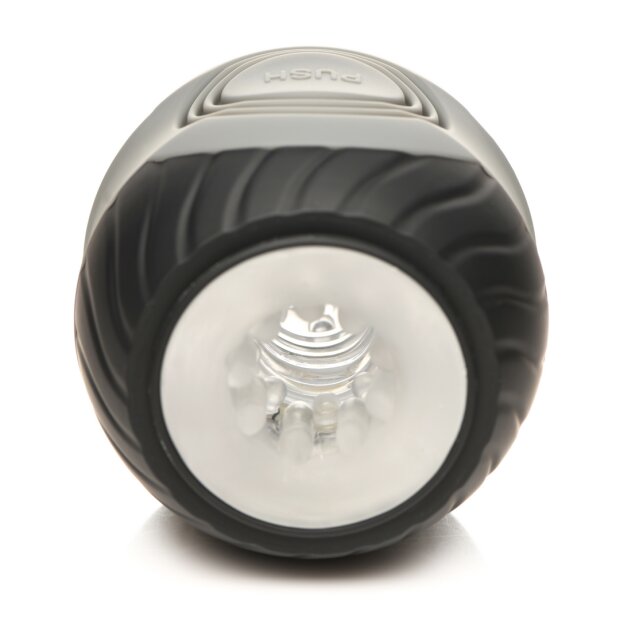 Curve Toys Vibrating and Squeezing Masturbator - 10X - Black