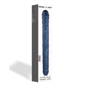 Strap-On-Me Double Dong Realistic Dildo Purple 45 cm