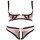 Cotelli Collection Set of rose satin with black details - B80