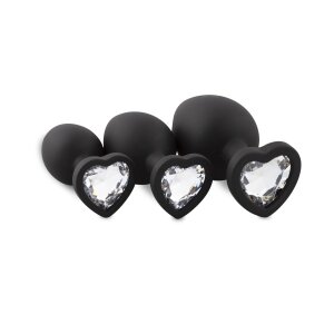 Easy Toys Silicone Buttplug Set with Diamond - Heart
