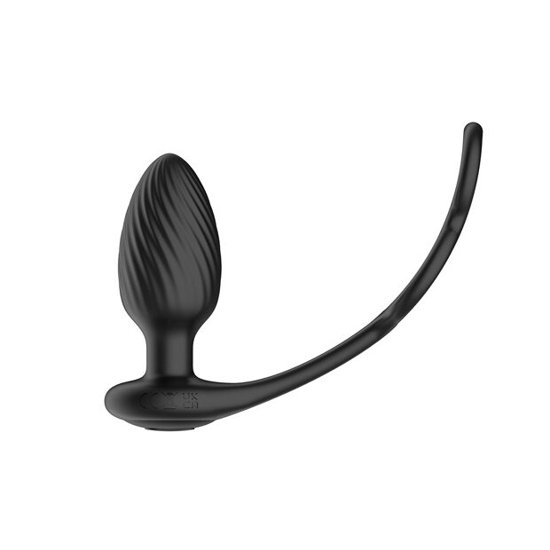 Nexus TORNADO Rotating Plug with Cock & Ball Rings - Black