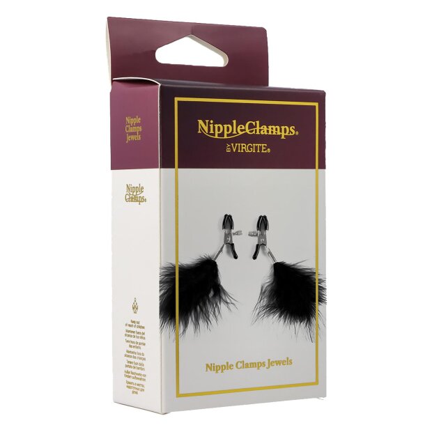 Virgite Pinces à seins Modèle 38 Noir Argent 2 pièces