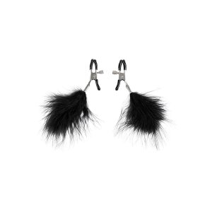 Virgite Nippelklemmen Modell 38 Schwarz Silber 2 Stück