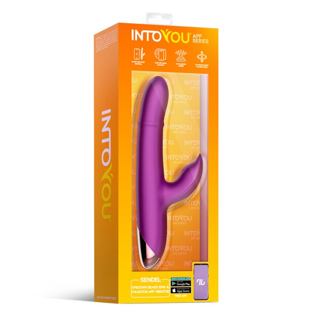 INTO YOU Sendel Rabbit-Vibrator mit App-Steuerung Lila 22 cm Ø 3,3 cm