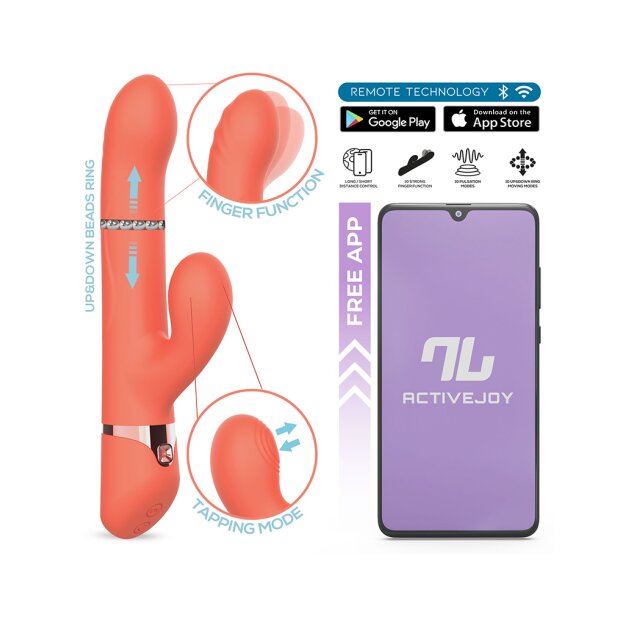 IY Mindy Rabbit-Vibrator mit App-Steuerung Orange 23,5 cm Ø 3,5 cm